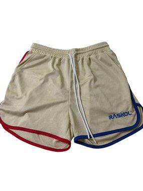 RASKOL Retro Cream Classic Bodybuilding Shorts, Large